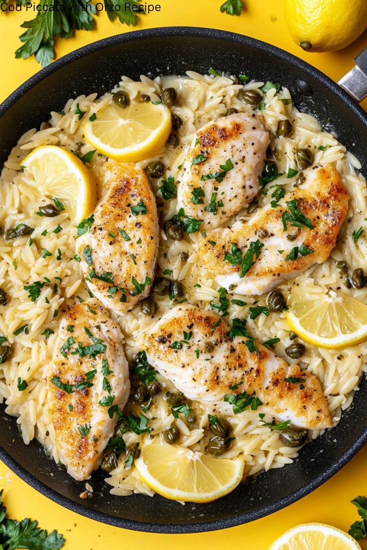 Cod Piccata with Orzo Recipe