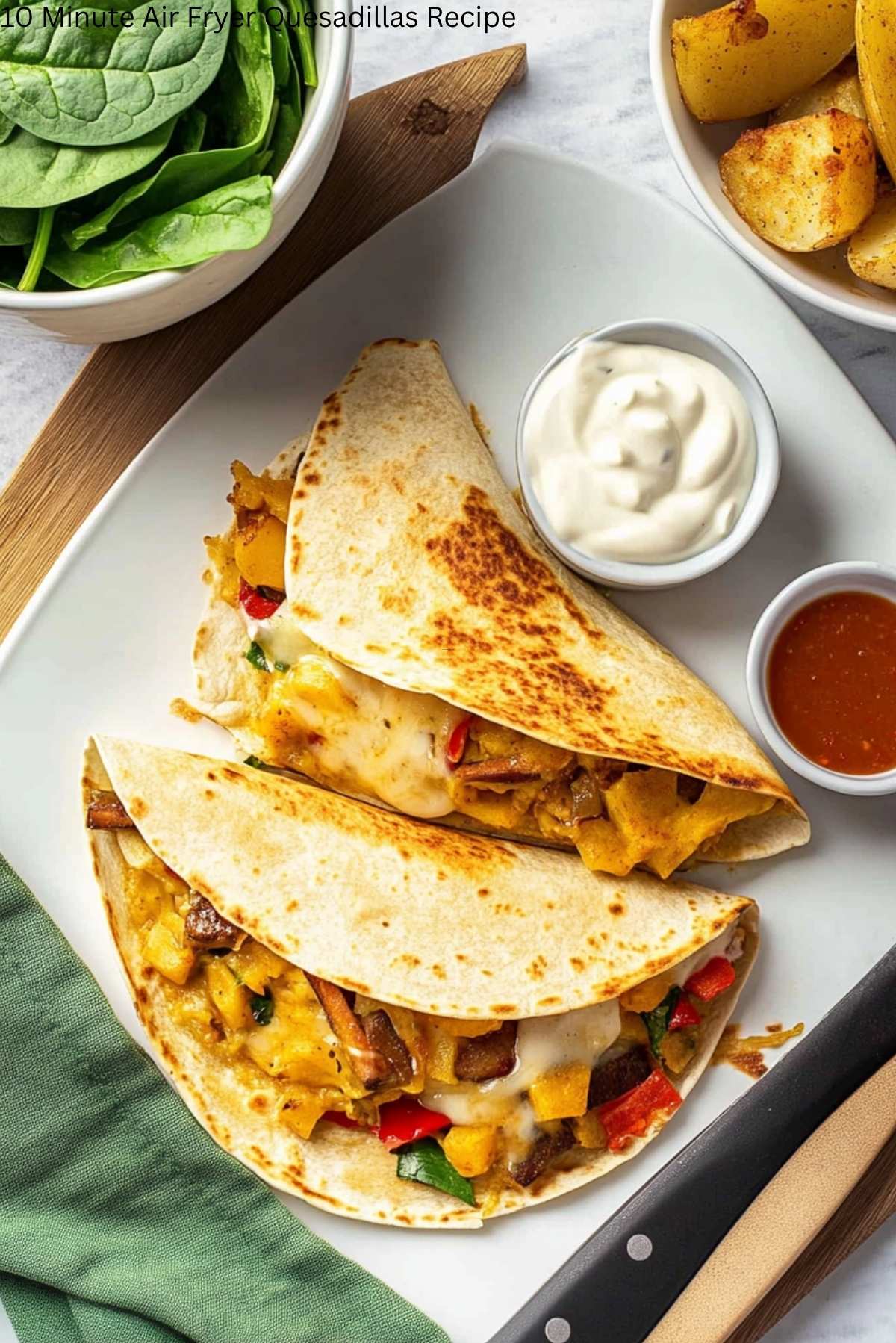 10 Minute Air Fryer Quesadillas Recipe