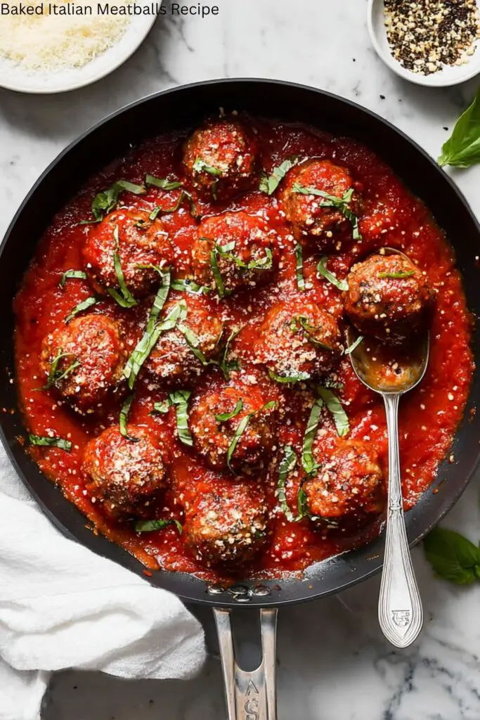 Baked Italian Meatballs Recipe