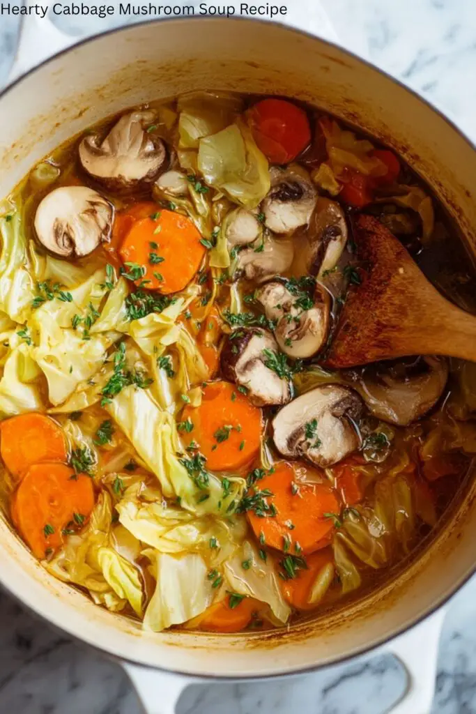 Hearty Cabbage Mushroom Soup Recipe