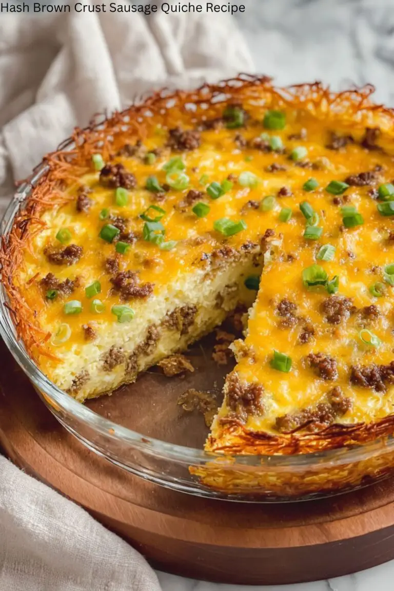 Hash Brown Crust Sausage Quiche Recipe