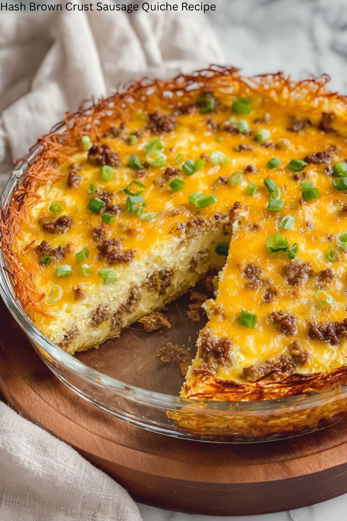 Hash Brown Crust Sausage Quiche Recipe