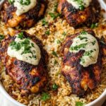 Creamy Cajun Chicken with Garlic Rice Recipe