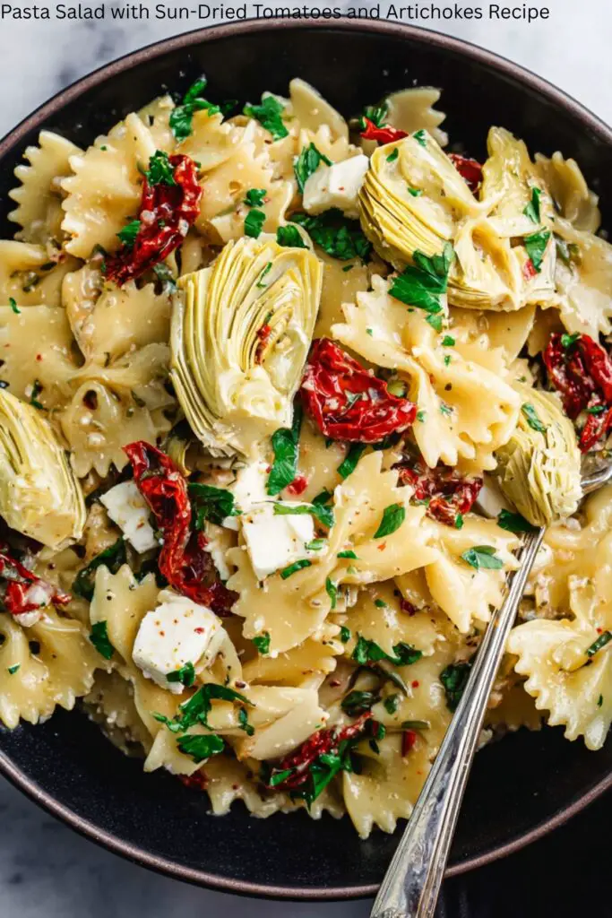 Pasta Salad with Sun-Dried Tomatoes and Artichokes Recipe 4 Pasta Salad with Sun-Dried Tomatoes and Artichokes Recipe