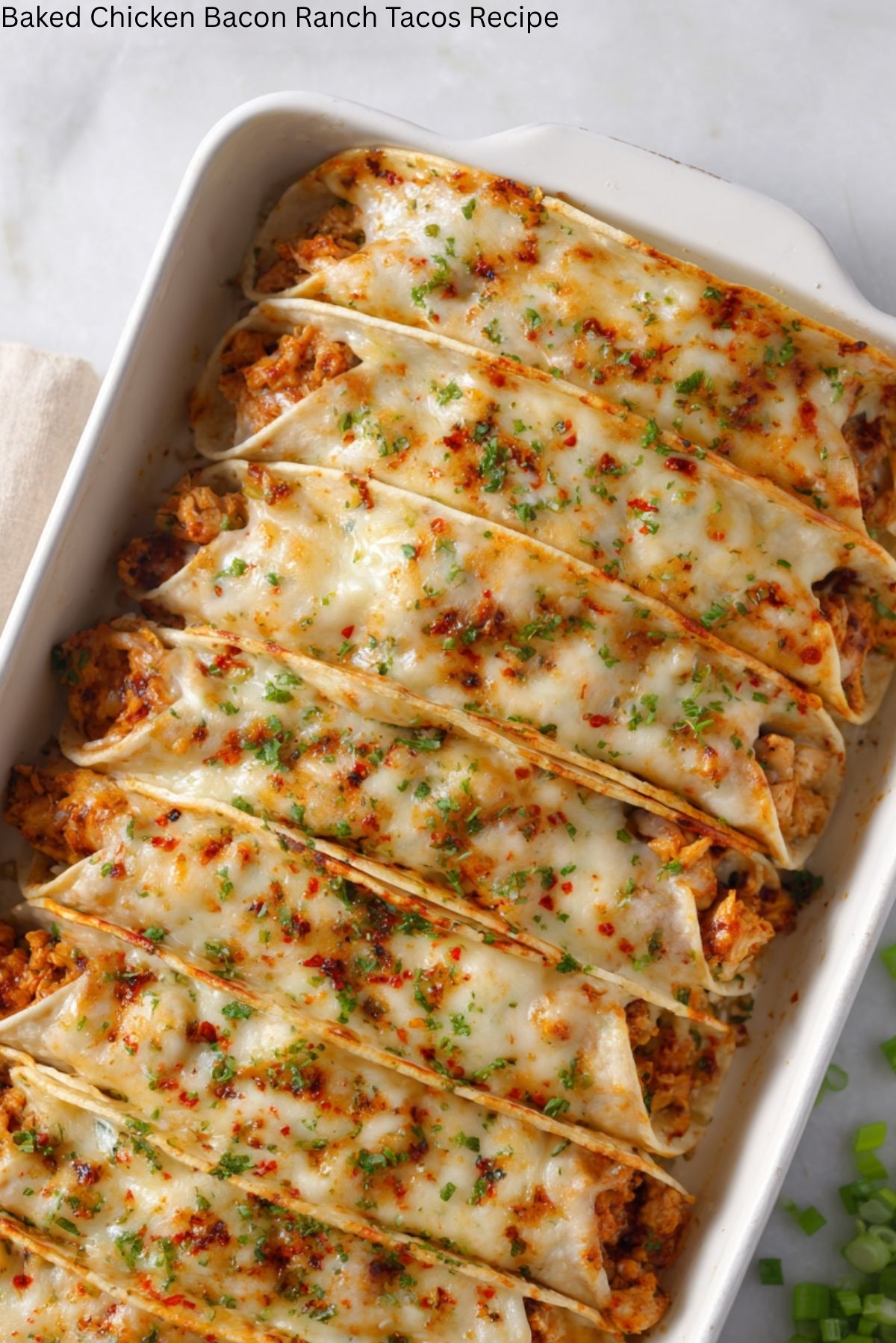 Baked Chicken Bacon Ranch Tacos Recipe