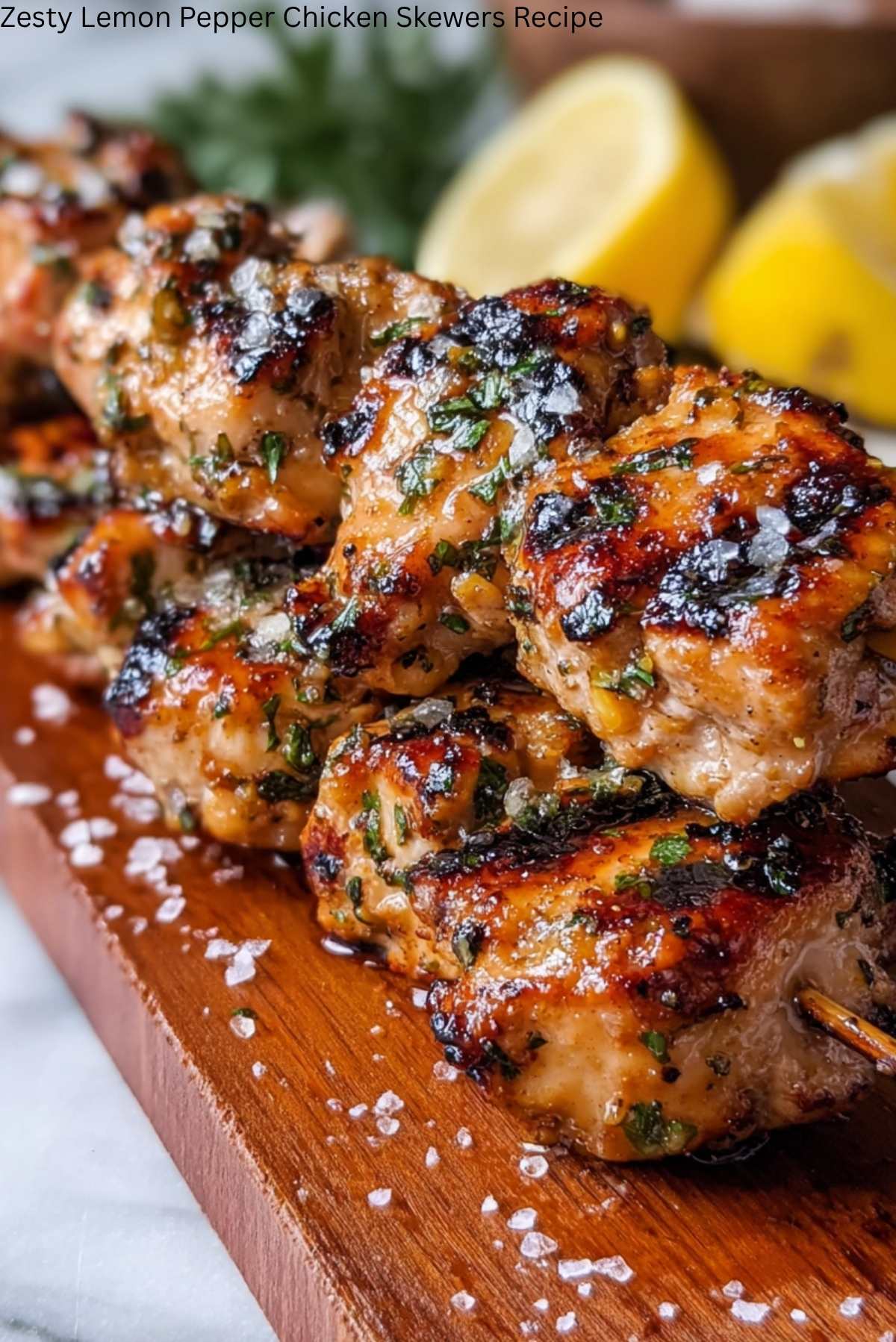 Zesty Lemon Pepper Chicken Skewers Recipe