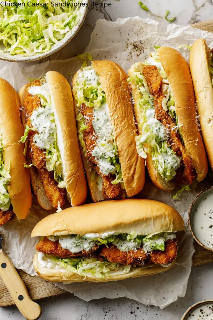 Chicken Caesar Sandwiches Recipe 4 Chicken Caesar Sandwiches Recipe
