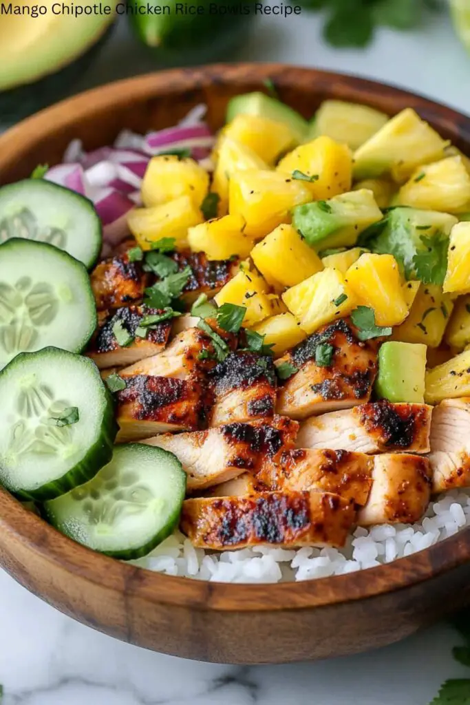 Mango Chipotle Chicken Rice Bowls Recipe 4 Mango Chipotle Chicken Rice Bowls Recipe