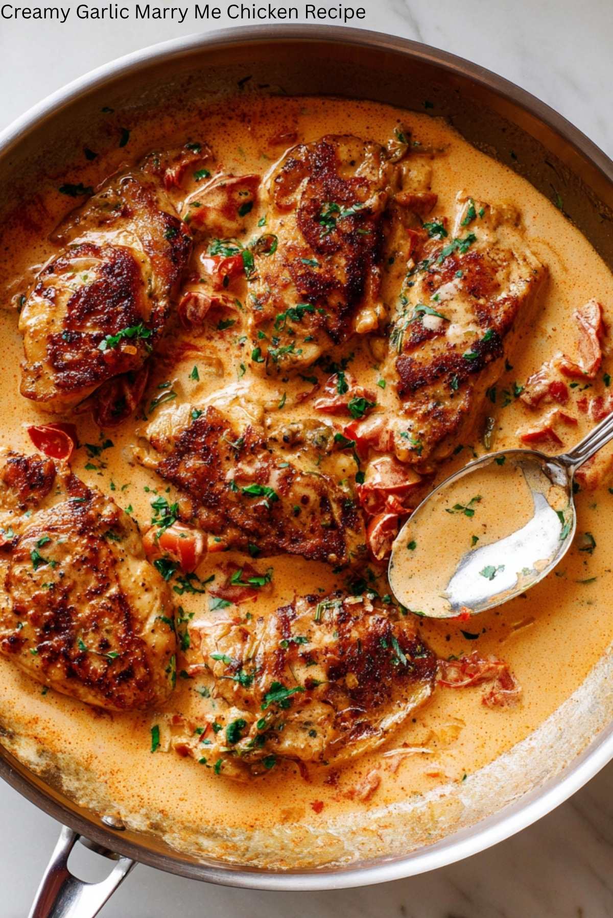 Creamy Garlic Marry Me Chicken Recipe
