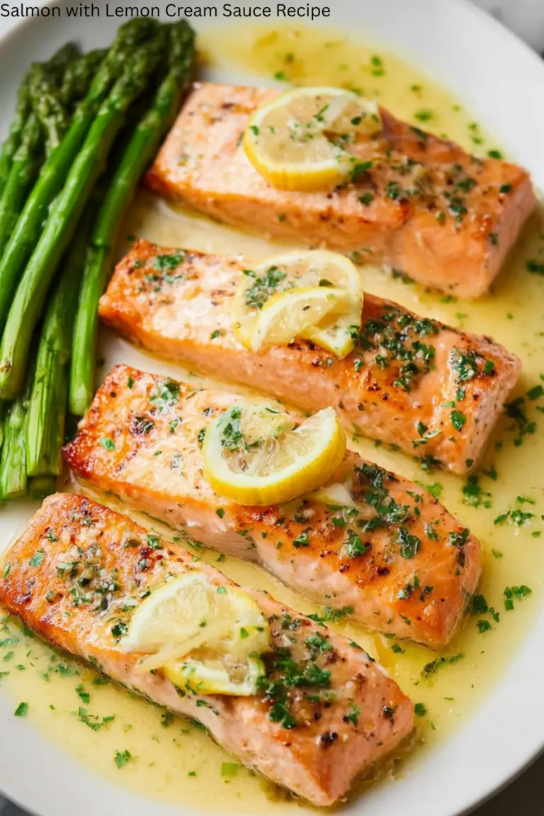 Salmon with Lemon Cream Sauce Recipe
